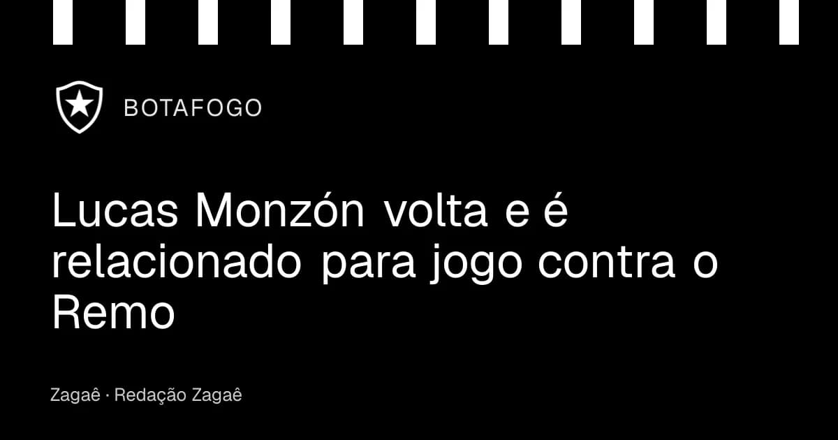 Imagem ilustrativa: Lucas Monzón volta e é relacionado para jogo contra o Remo